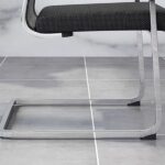 Black Mesh Office Waiting Chair with breathable mesh back, padded seat, and ergonomic design, ideal for waiting areas and offices.