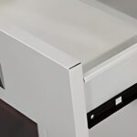 2-Door Glass Filing Cabinet with sleek glass doors and adjustable shelves, perfect for organizing office documents while adding a modern touch.