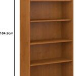 5-Tier Modern Bookshelf with a sleek metal frame and wooden shelves, perfect for books, décor, and storage in any home or office.