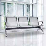 3-Linked Padded Waiting Bench with durable metal frame, comfortable padding, and modern design, ideal for waiting areas and public spaces.