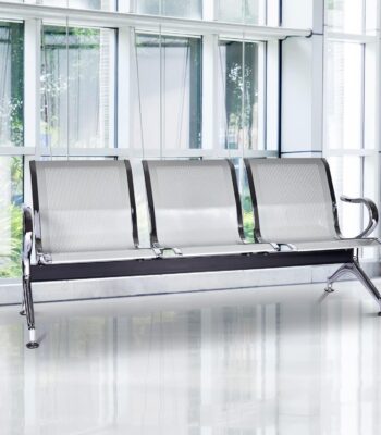 3-Linked Padded Waiting Bench with durable metal frame, comfortable padding, and modern design, ideal for waiting areas and public spaces.