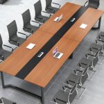 240cm Office Boardroom Table with sleek design and spacious surface, ideal for executive meetings and corporate environments.