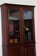 Elegant 2-door wooden cabinet with a sturdy design and spacious storage, perfect for organizing essentials in living rooms, bedrooms, offices, and hallways.