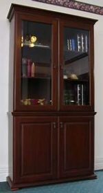 Elegant 2-door wooden cabinet with a sturdy design and spacious storage, perfect for organizing essentials in living rooms, bedrooms, offices, and hallways.
