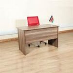 Compact 0.9M Office Study Desk with a sturdy metal frame, durable wooden tabletop, and a modern minimalist design, perfect for small spaces.