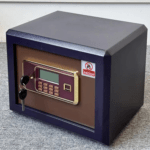Fireproof safe box with a durable steel body, secure locking system, and fire-resistant protection for documents, cash, and valuables.