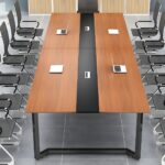 240cm Office Boardroom Table with sleek design and spacious surface, ideal for executive meetings and corporate environments.