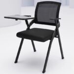 Foldable Padded Task Chair with ergonomic design, soft cushioning, black finish, and space-saving foldable feature, perfect for office use.