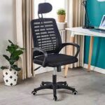 An ergonomic headrest office chair with adjustable settings, providing neck and lumbar support for long hours of comfortable seating.