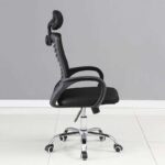 Black Office Chair with Headrest