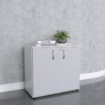 White Storage Office Cupboard - Image 4
