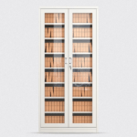 The double-door design provides ample storage space for files, books, and office essentials. Moreover, adjustable shelves inside allow you to customize the storage