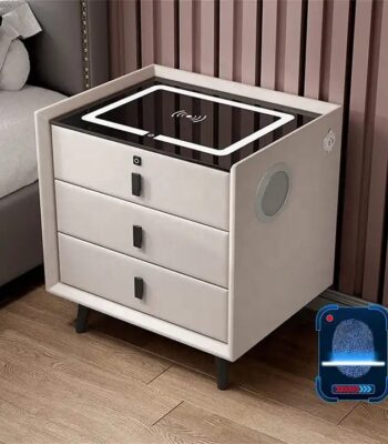 3 Drawers Smart Bedside Table Cabinet – Modern Bedroom Storage Solution The 3 Drawers Smart Bedside Table Cabinet is a stylish and practical furniture piece designed to enhance bedroom organization and convenience. It is ideal for storing personal items such as books, phones, chargers, medicines, and bedtime essentials. Because of its compact design, it fits perfectly beside beds in both small and large bedroom spaces. Moreover, this bedside cabinet combines modern aesthetics with smart storage functionality. As a result, it helps keep your bedroom neat, organized, and clutter-free while adding a touch of elegance to the interior. Spacious 3-Drawer Storage Design This bedside table features three well-structured drawers that provide ample storage space for everyday essentials. In addition, the drawers allow users to separate items for better organization and quick access. Furthermore, the smooth sliding mechanism ensures easy opening and closing without noise or effort. Therefore, it is highly convenient for nighttime use and daily bedroom routines. Smart and Functional Bedroom Design The smart design of this bedside cabinet focuses on maximizing storage while maintaining a compact footprint. Because of its space-saving structure, it is suitable for apartments, guest rooms, and master bedrooms. In addition, the top surface provides enough space for a bedside lamp, alarm clock, decorative items, or charging devices. Consequently, it enhances both functionality and bedroom aesthetics. Durable and Long-Lasting Construction This bedside table is built using high-quality engineered wood or MDF material designed for durability. Moreover, the strong structure ensures stability and long-term performance in everyday use. In addition, the surface is often scratch-resistant and easy to clean. Therefore, it maintains a fresh and polished look over time even with regular use. Modern and Elegant Bedroom Appearance The 3 Drawers Smart Bedside Table Cabinet features a clean and modern design that complements different bedroom styles. Because of its simple yet elegant finish, it blends easily with beds, wardrobes, and other bedroom furniture. Furthermore, it enhances the overall visual appeal of the room while maintaining practicality. As a result, it is both a decorative and functional addition to any bedroom. Key Features 3 spacious drawers for organized storage Compact and space-saving bedside design Smooth sliding drawer mechanism Durable engineered wood/MDF construction Scratch-resistant and easy-to-clean surface Modern and stylish bedroom appearance Stable structure for daily use Top surface for lamps and accessories Suitable for bedrooms, guest rooms, and apartments Perfect for Organized and Stylish Bedrooms The 3 Drawers Smart Bedside Table Cabinet is an excellent choice for anyone looking to improve bedroom organization while maintaining a modern look. It provides practical storage and enhances convenience for everyday living.