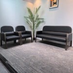 5-Seater Executive Office Sofa 5-Seater Executive Office Sofa – Premium Comfort for Reception and Executive Spaces Create a sophisticated and welcoming atmosphere with the 5-Seater Executive Office Sofa, a luxurious seating solution designed for executive offices, reception areas, hotel lobbies, corporate lounges, and waiting rooms. Combining premium craftsmanship with modern elegance, this executive sofa offers exceptional comfort, durability, and style. Its spacious five-seater configuration provides ample seating for clients, visitors, and business associates while enhancing the professional image of your workspace. Whether you're furnishing a corporate reception, executive lounge, or commercial waiting area, this office sofa delivers the perfect balance of functionality and refined design. Features Comfortable five-seater design Premium leather, PU leather, or fabric upholstery High-density foam seat and back cushions Ergonomic backrest and padded armrests Solid hardwood or reinforced metal frame Durable scratch-resistant upholstery Modern executive design Strong and stable construction Easy-to-clean and low-maintenance surface Suitable for reception areas, executive offices, hotels, clinics, banks, and lounges Commercial-grade durability