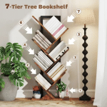 Wooden Tree -Shape Office Bookshelf - Image 12